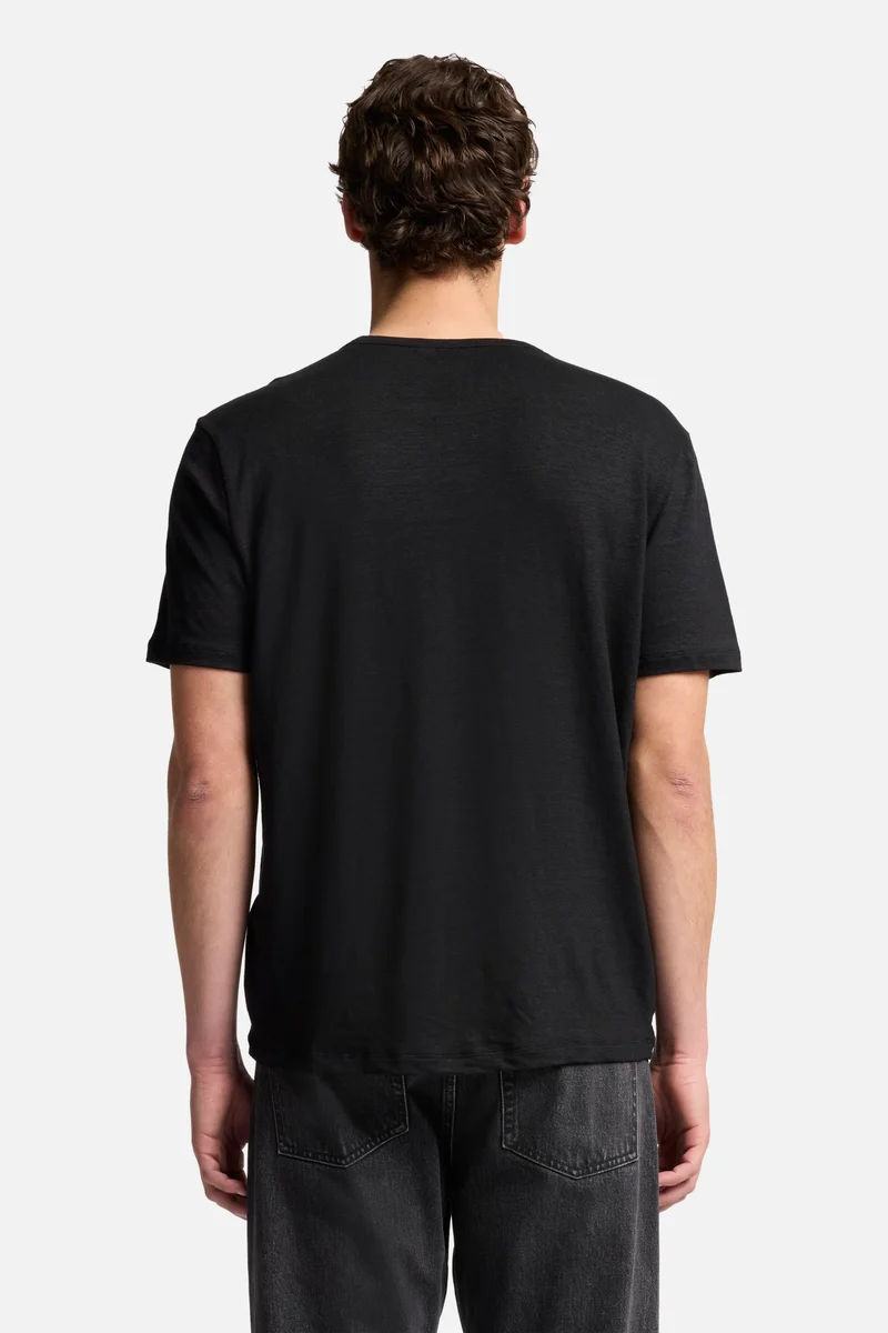 Linen Tee in Black