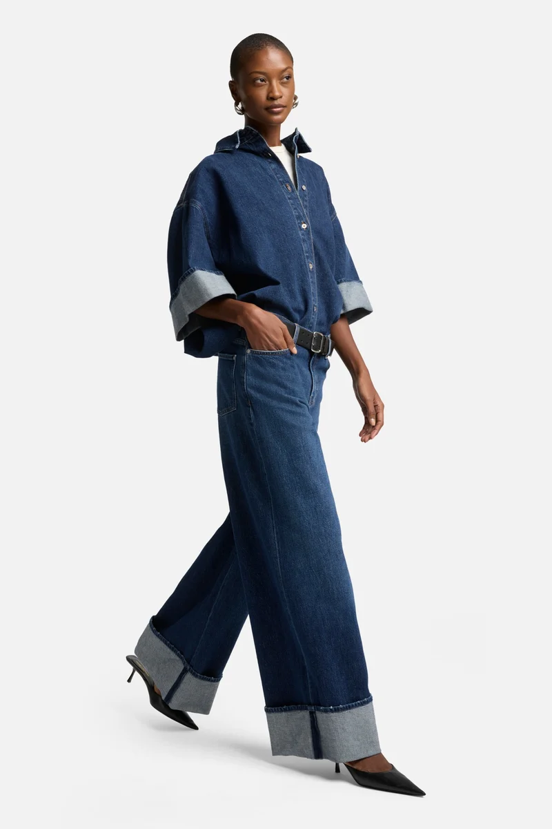 MANKIND Marie Cuffed Wide Leg in Radar