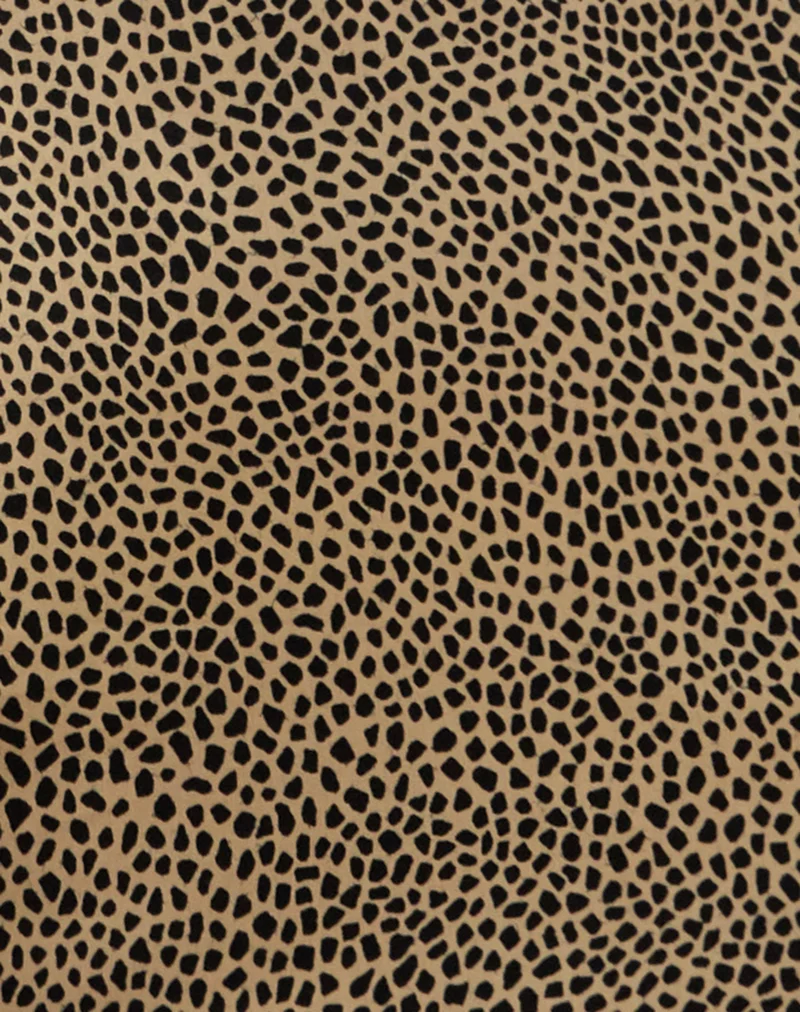 Leana Mini-Kleid mit Neckholder aus Tan Croc Print