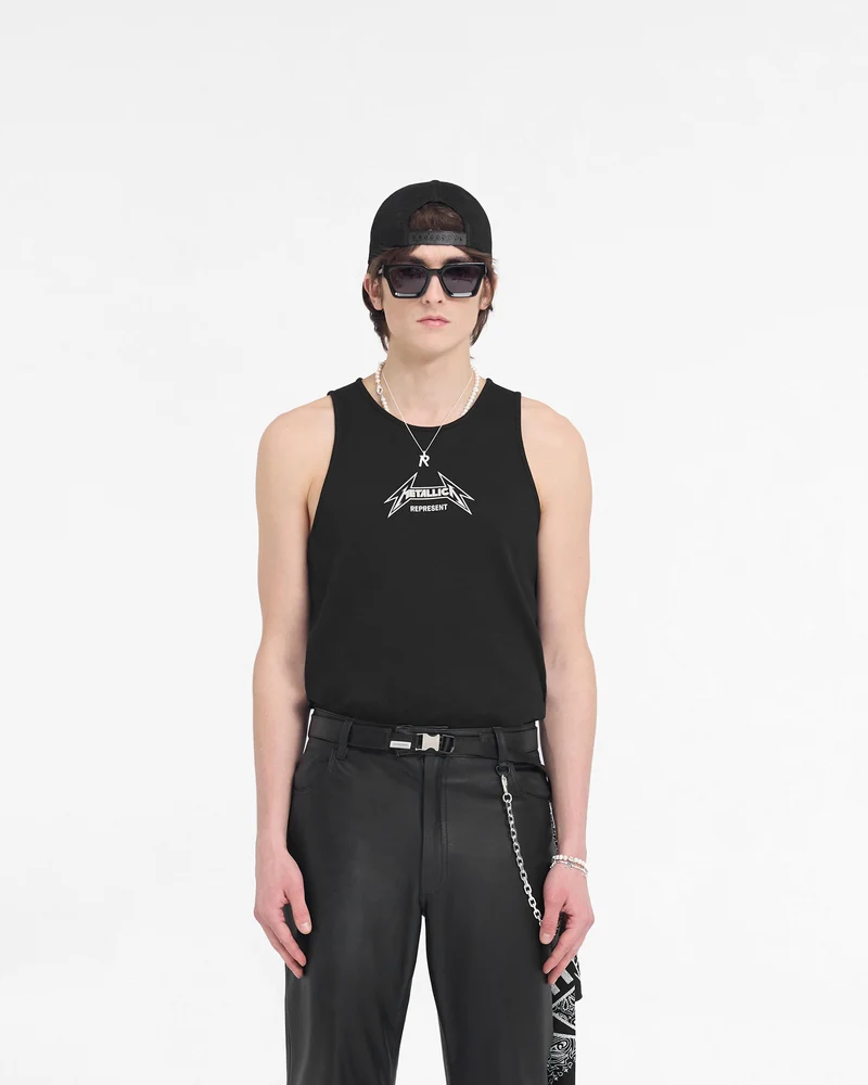 Represent X Metallica Local Crew Vest - Jet Black