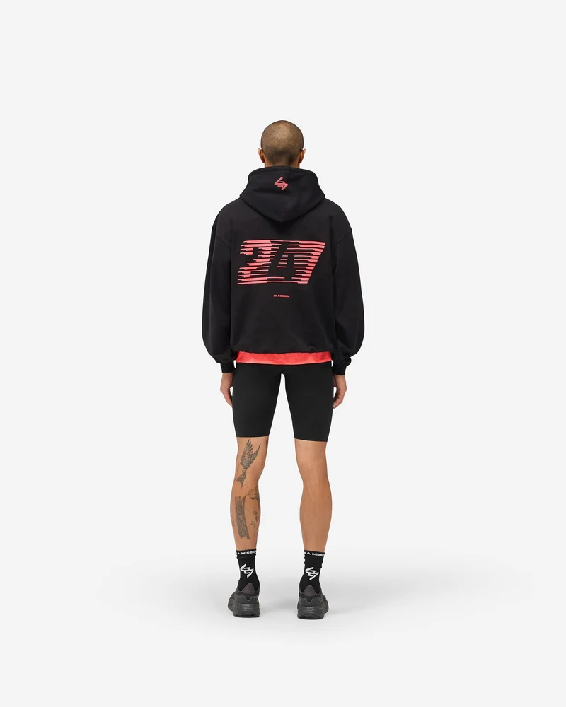 247 New York Hoodie - Black Pink