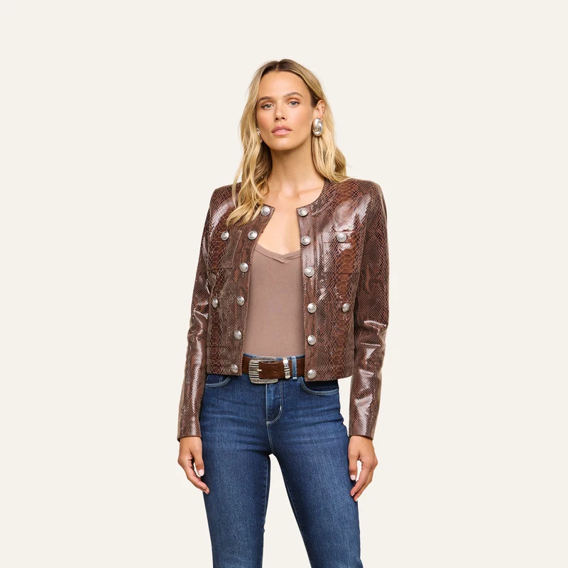 Jayde Coated Suede Jacket