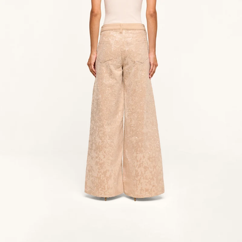 Quincy Embellished Wide-Leg Jean