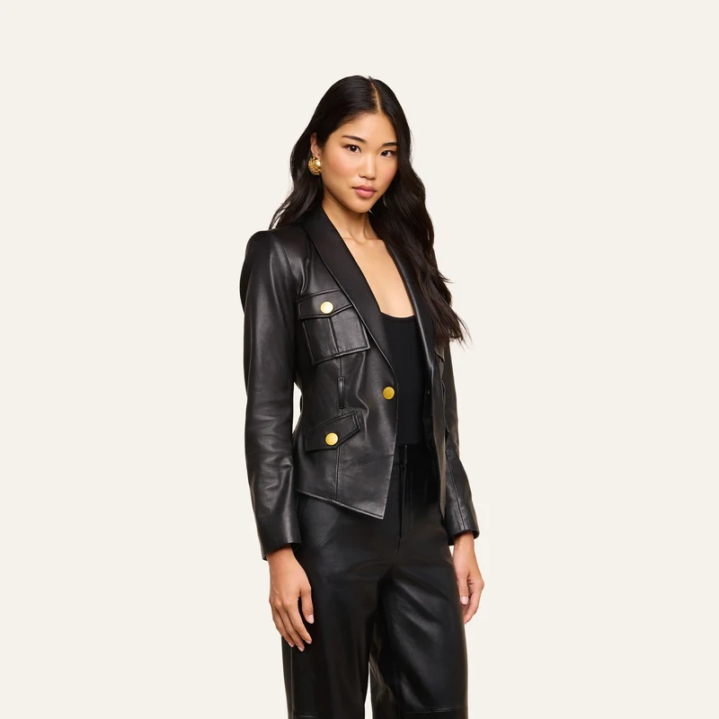 Wisteria Leather Blazer