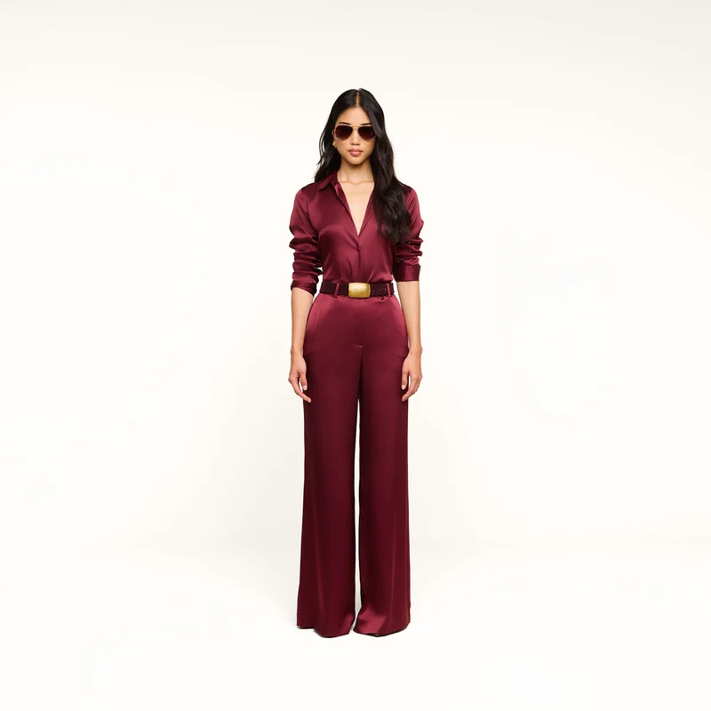 Pilar Silk Wide-Leg Pant