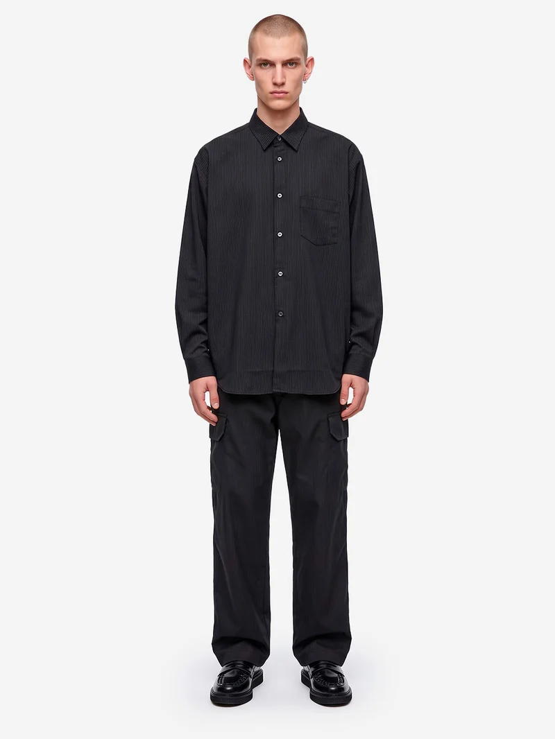 Pantaloni Heringbone Cargo neri