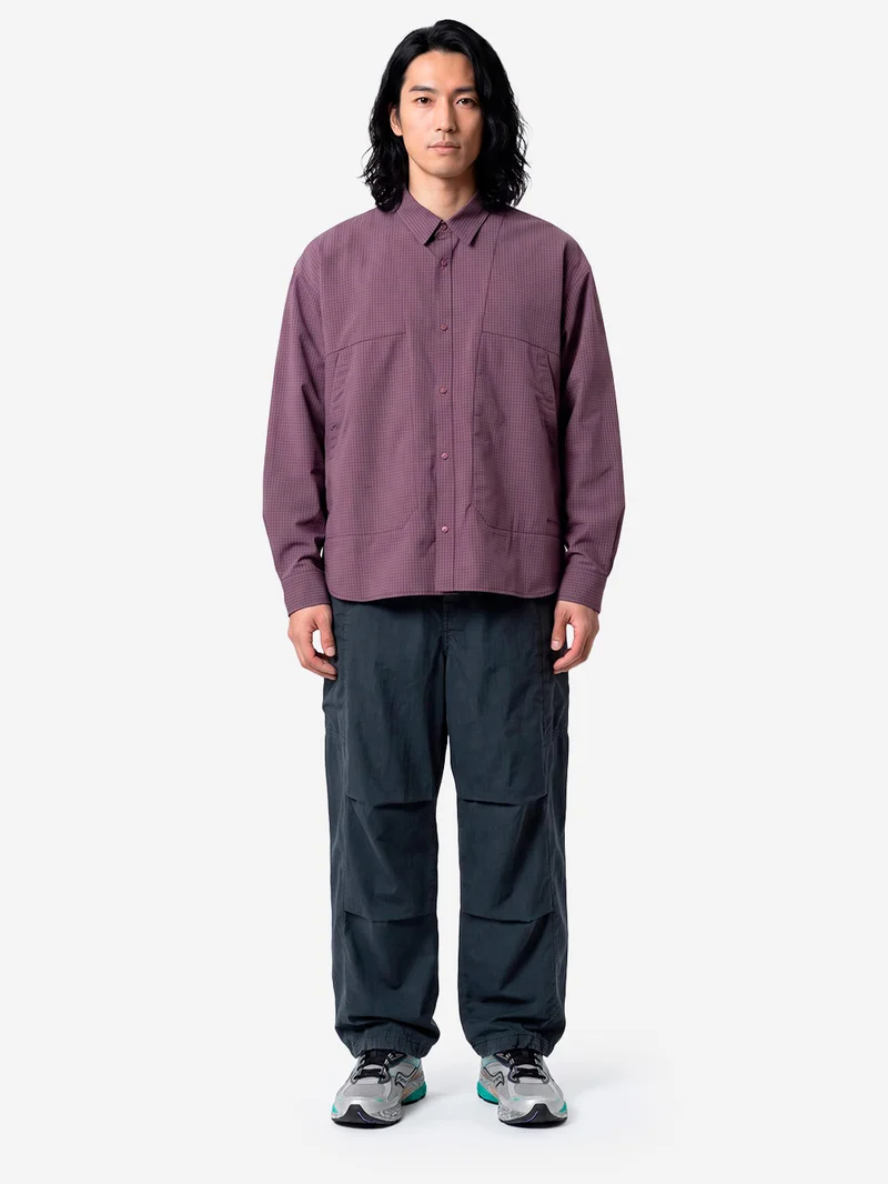 Camicia Kasuri in Ripstop lilla
