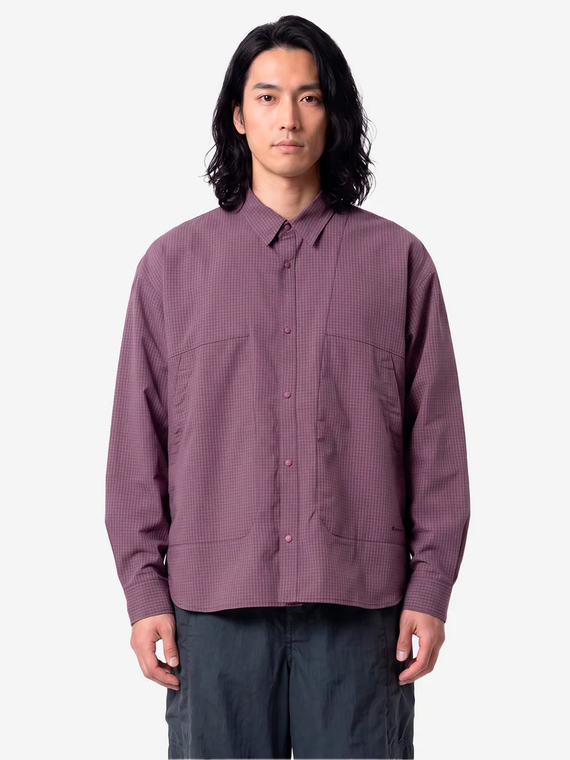 Camicia Kasuri in Ripstop lilla