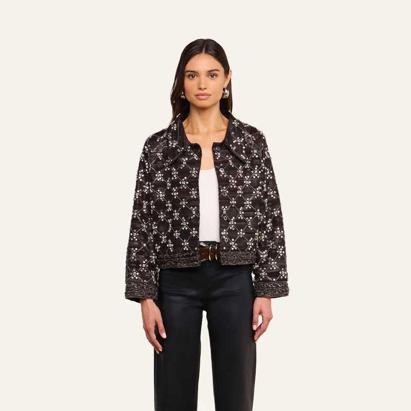 Morrisa Embellished Leather Jacket