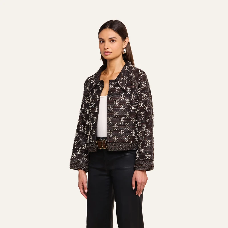 Morrisa Embellished Leather Jacket