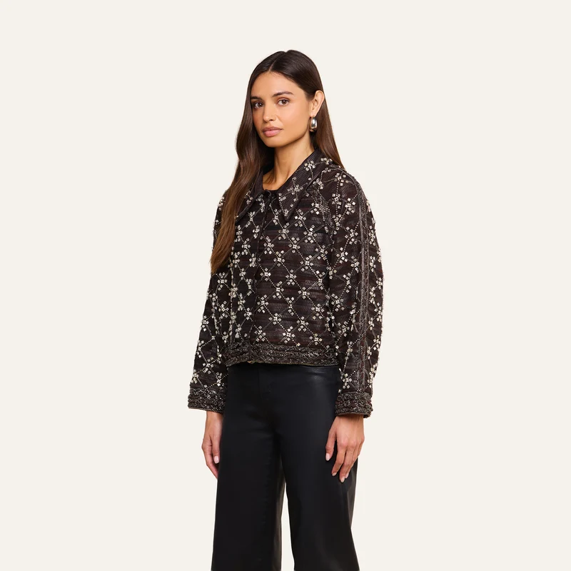 Morrisa Embellished Leather Jacket