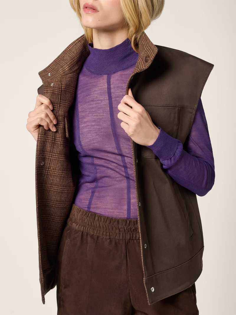 Reversible Cashmere-Cotton Vest