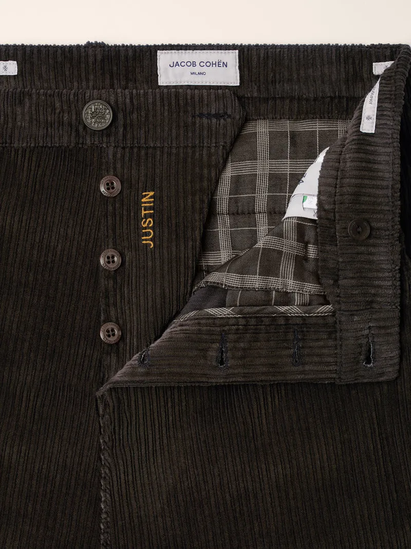 Justin — Wide-Ribbed Corduroy Pants