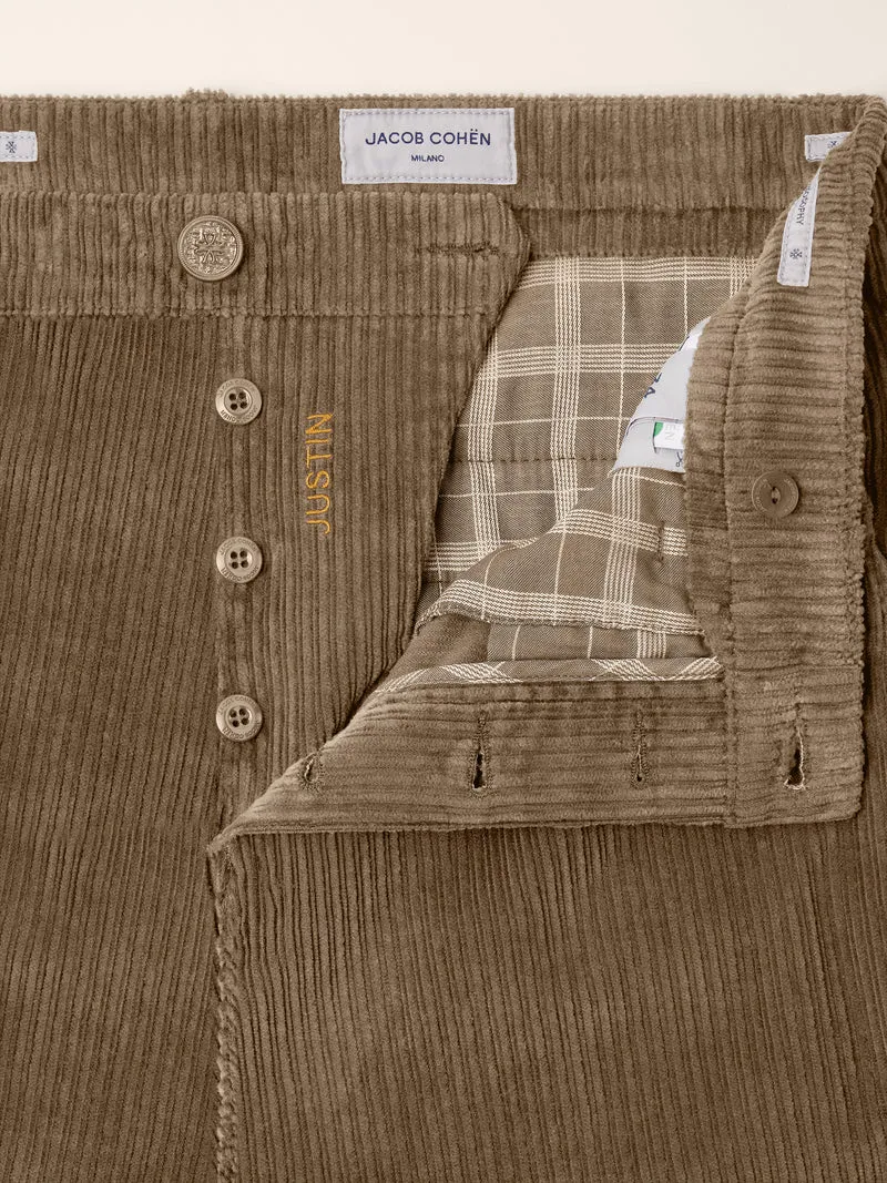 Justin — Wide-Ribbed Corduroy Pants