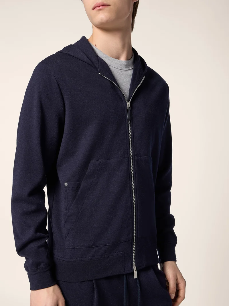 Cotton-Cashmere-Silk Jersey Sweatshirt