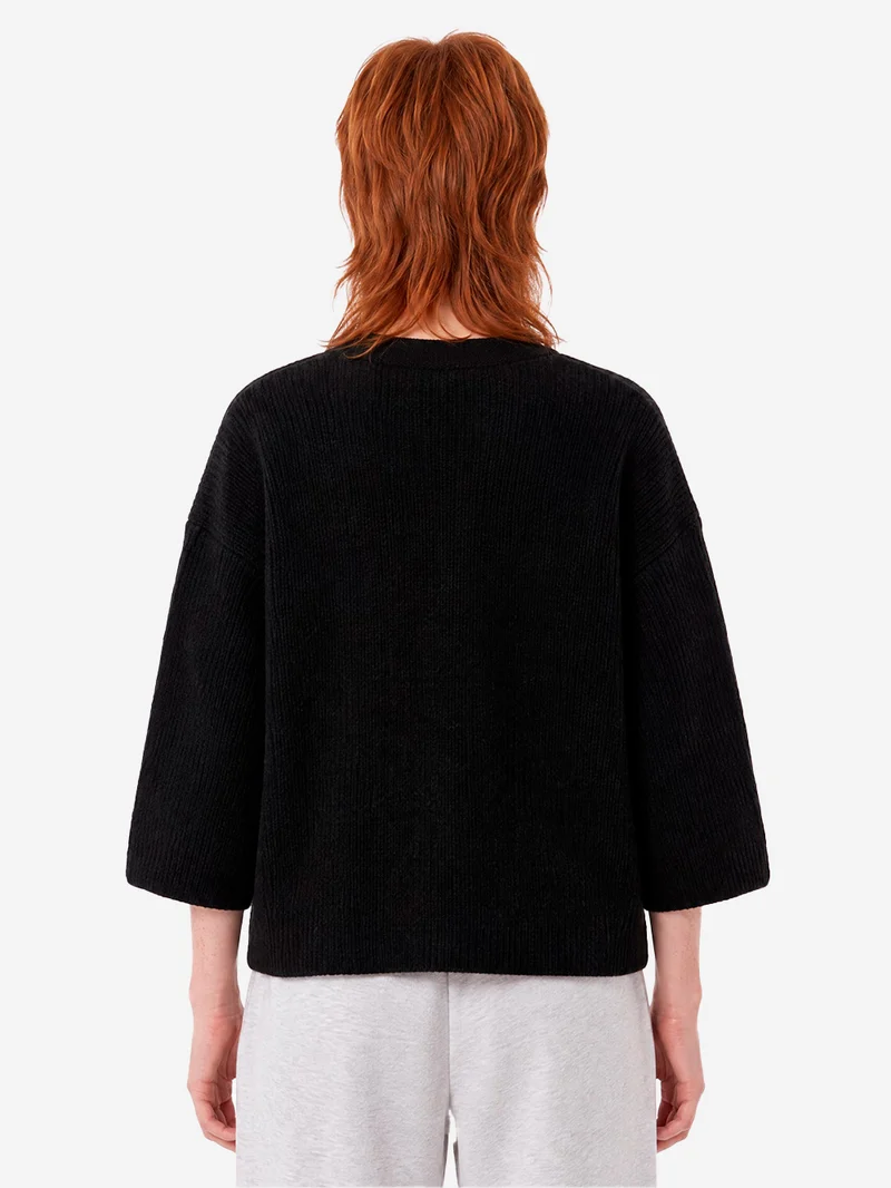 Gilet con maniche lunghe 'Damsville' in misto lana nero