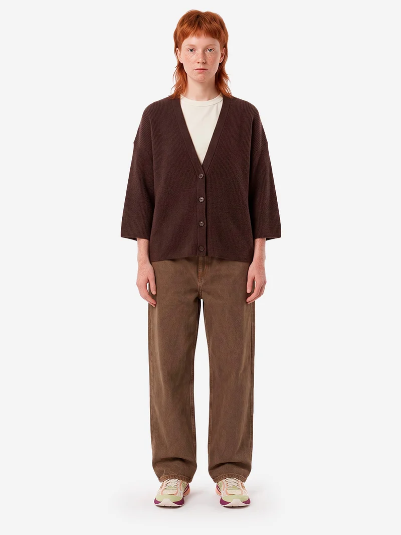 Gilet con maniche lunghe 'Damsville' in misto lana marrone