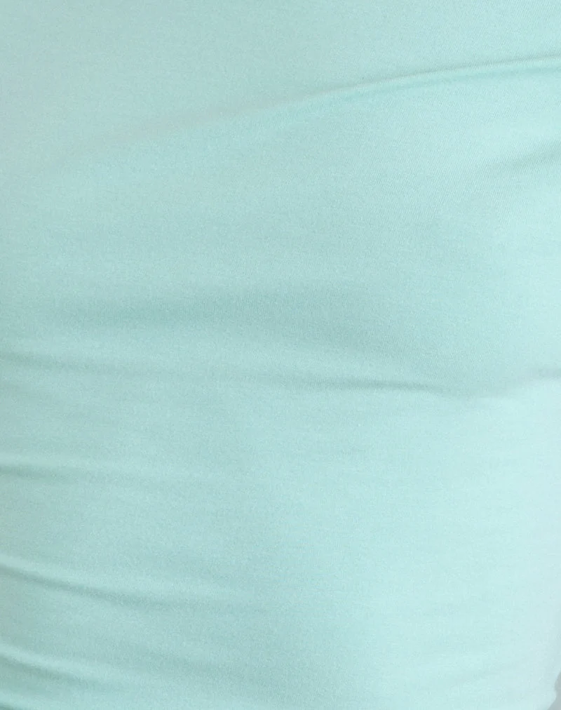 Danama One-Shoulder-Top aus Rayon-Jersey in Aqua