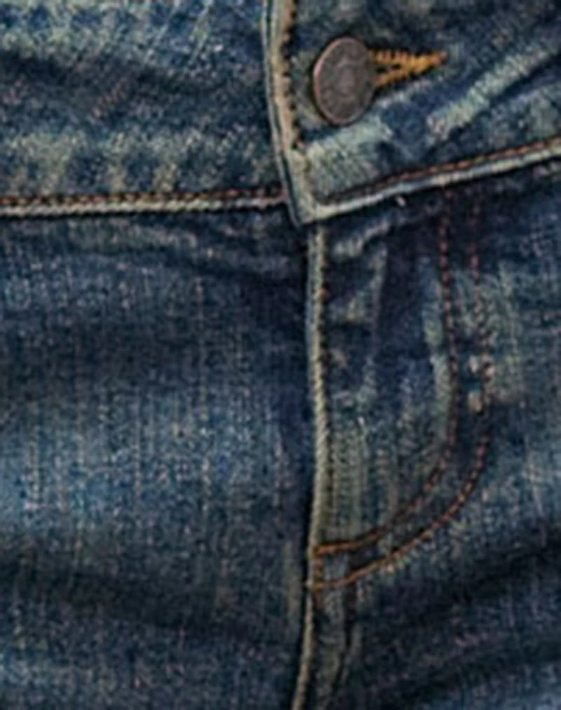 Capri-Jeans aus Denim in Dirty Green