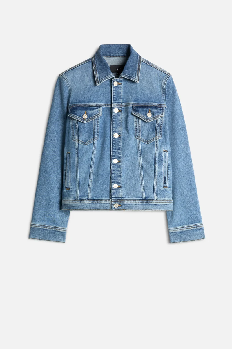 Luxe Vintage Adi Trucker Jacket in Fancy