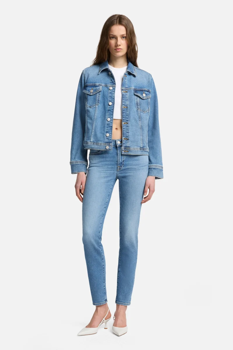 Luxe Vintage Adi Trucker Jacket in Fancy