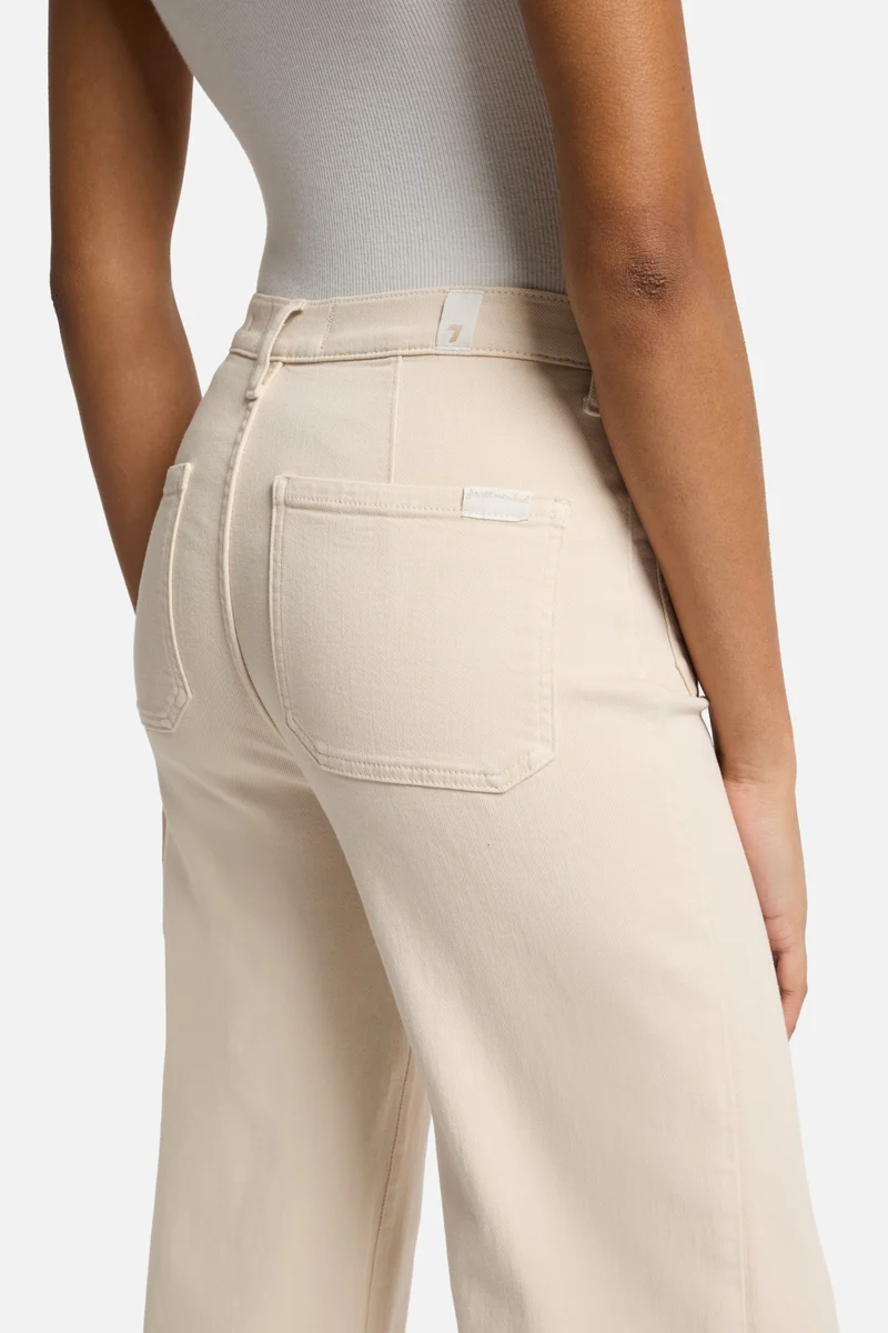 Luxe Vintage Ultra High Rise Cropped Jo in Creme