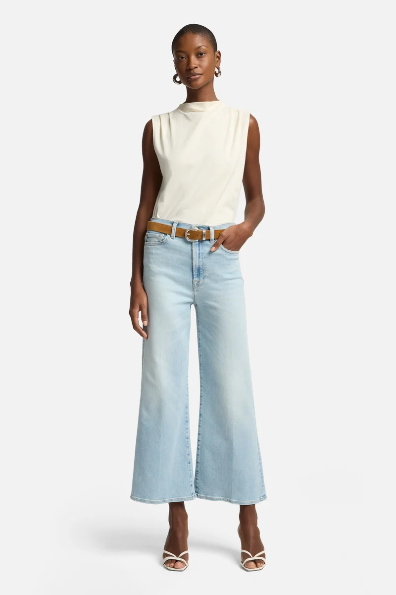 Luxe Vintage Ultra High Rise Cropped Jo in Sunset Beach