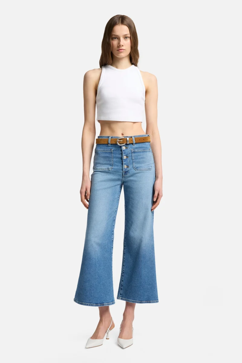 Luxe Vintage Ultra High Rise Cropped Jo in Fancy