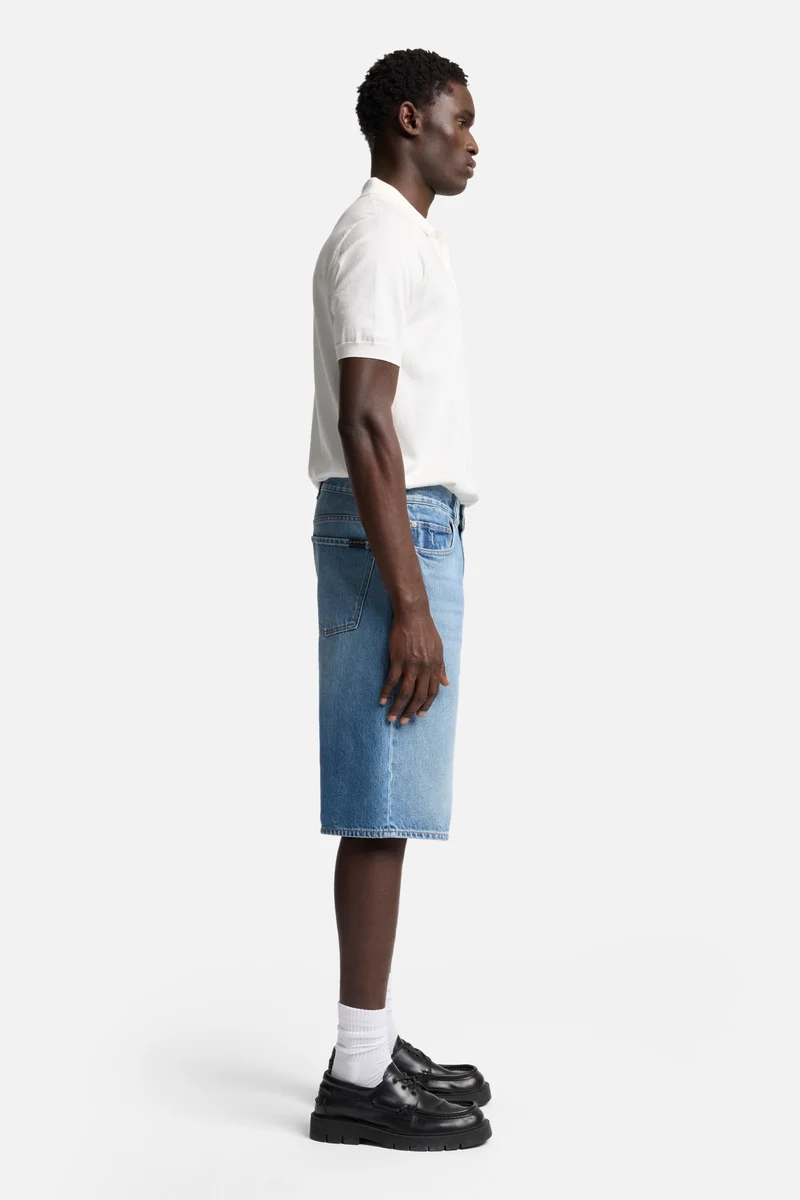 Short Sleeve Polo Sweater in Off White