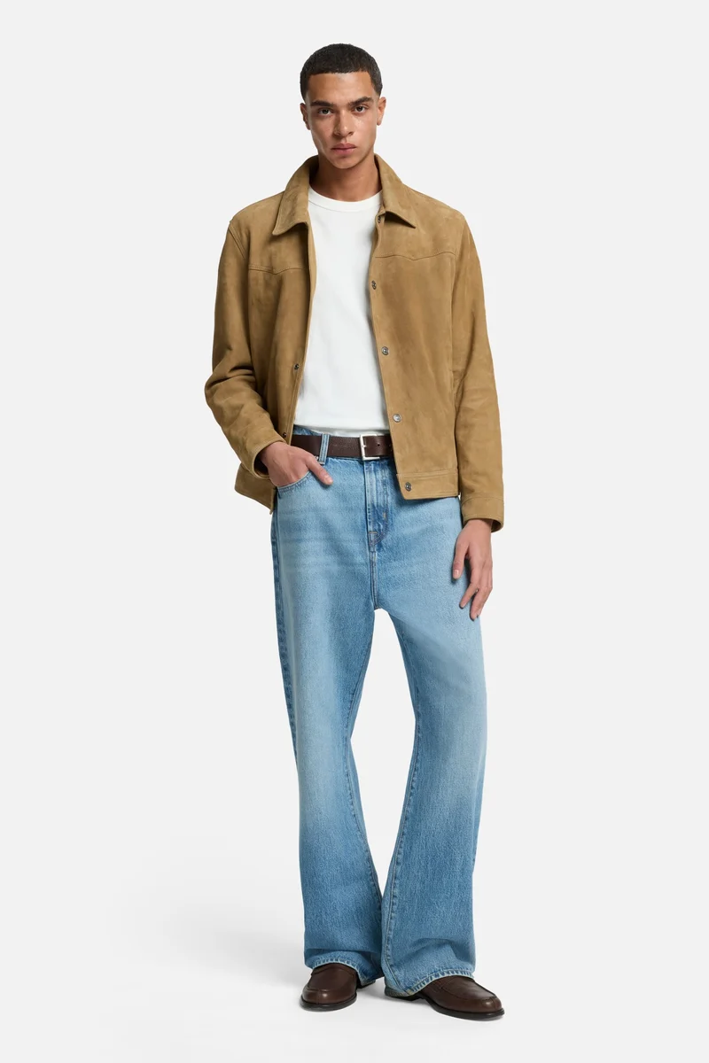 Suede Western Jacket in Bamboo