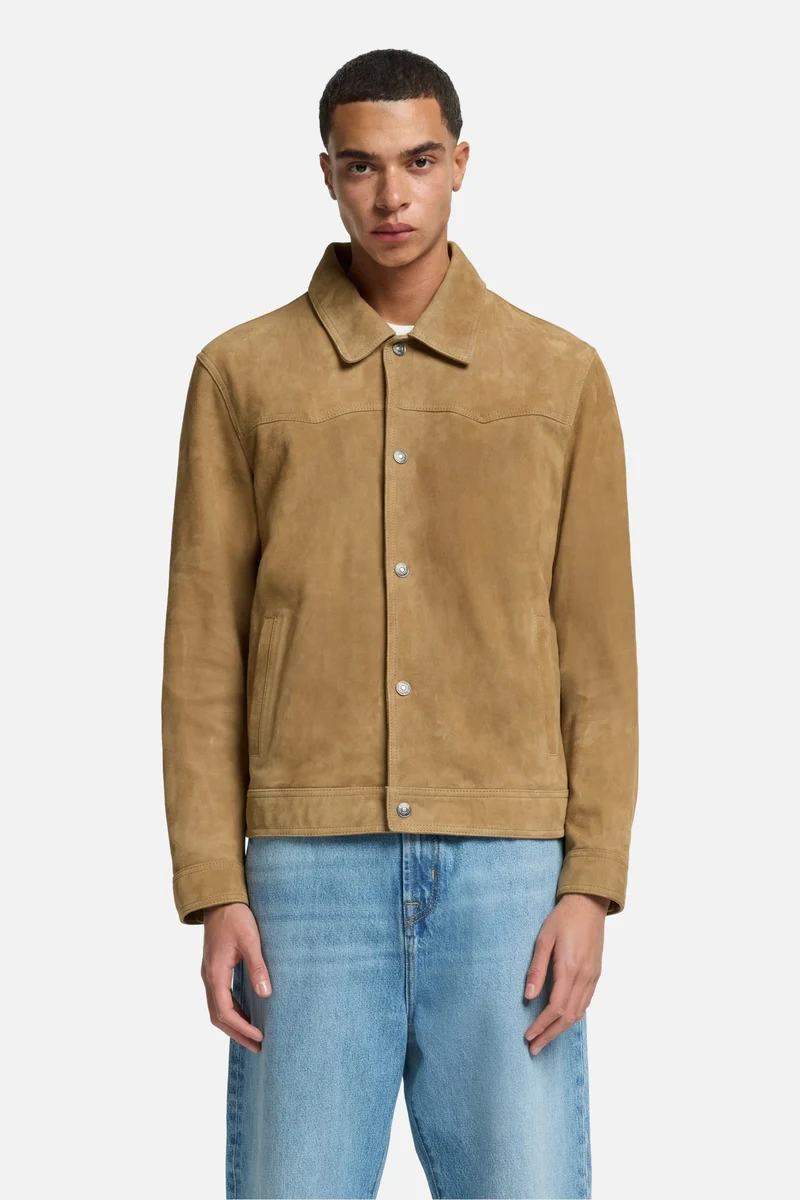 Suede Western Jacket in Bamboo