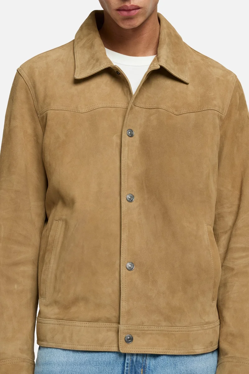 Suede Western Jacket in Bamboo