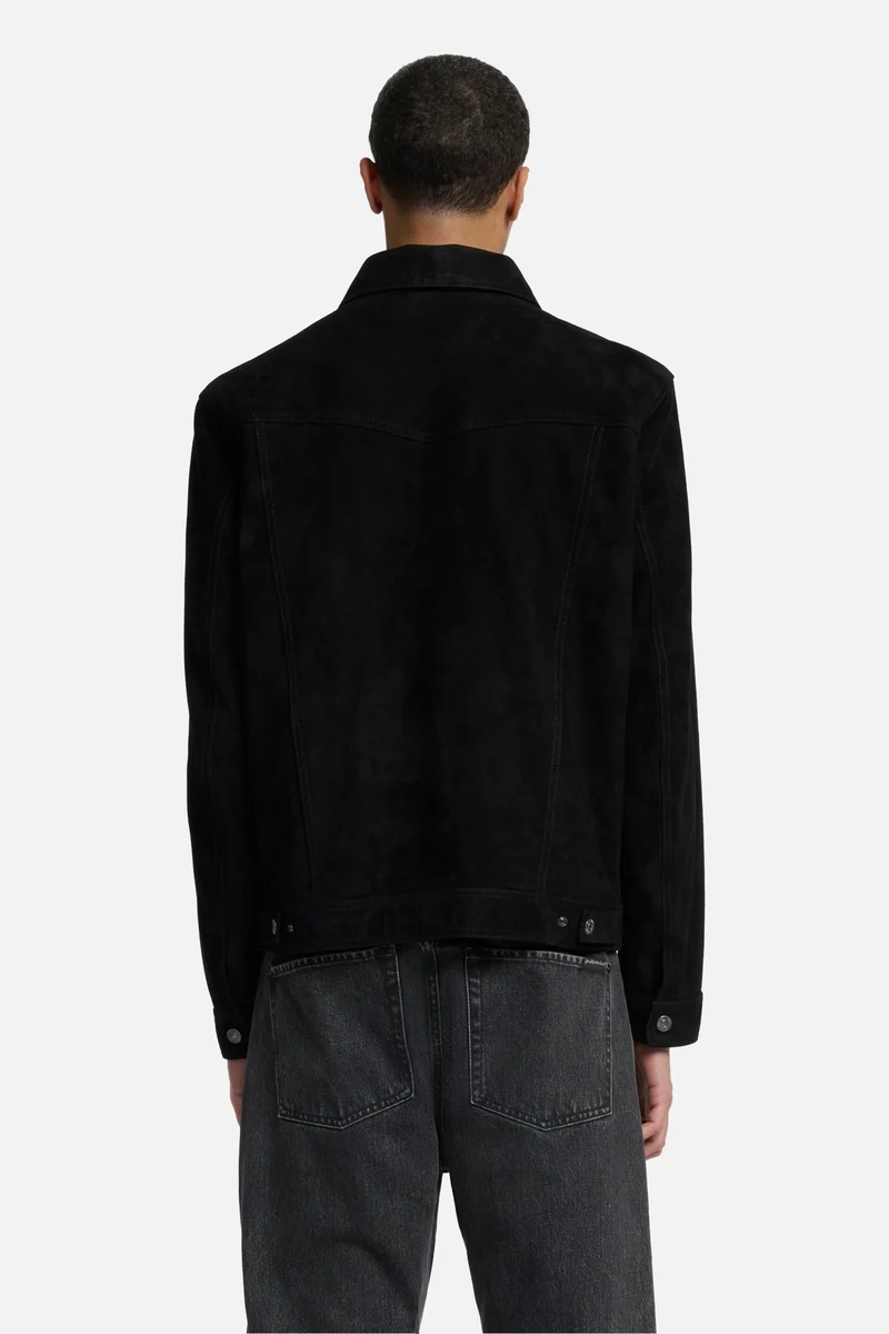 Suede Western Jacket in Black