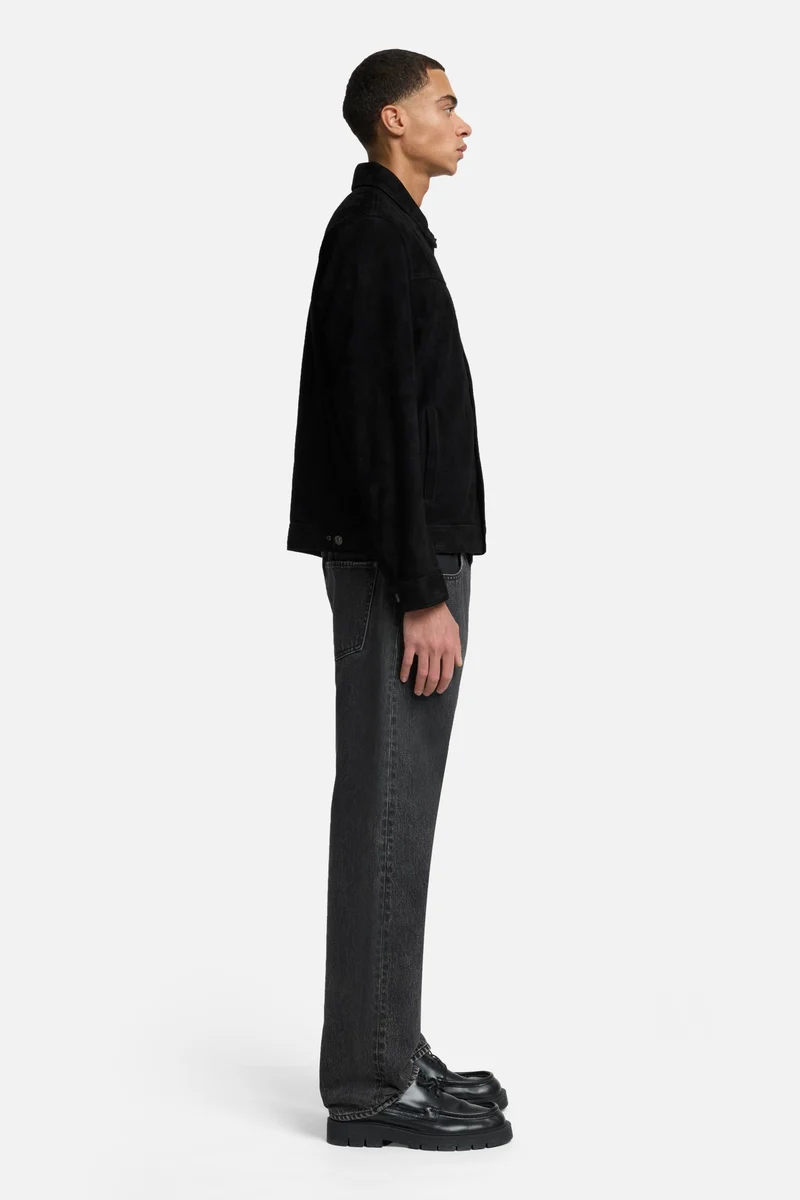 Suede Western Jacket in Black