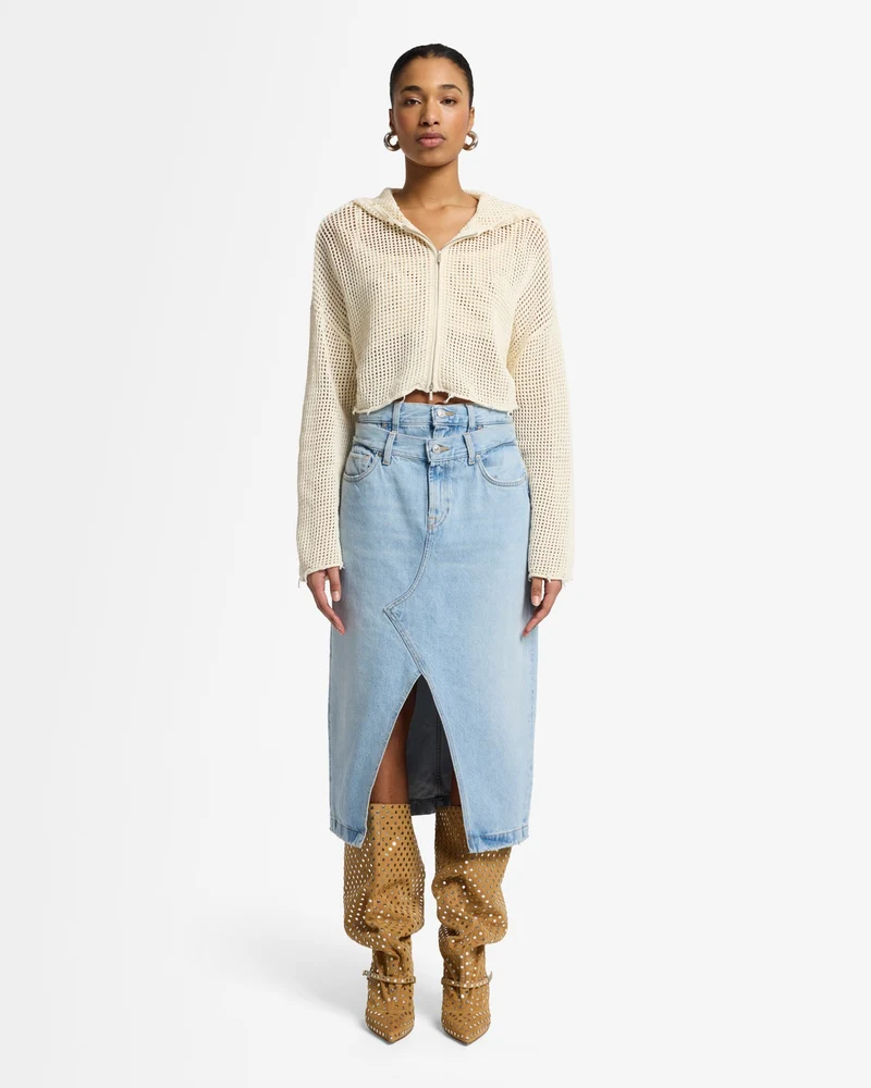 Double Waist Skirt in Bleach