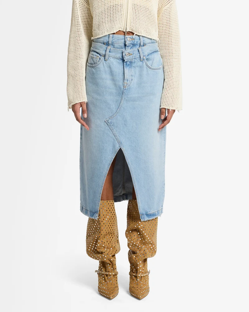 Double Waist Skirt in Bleach