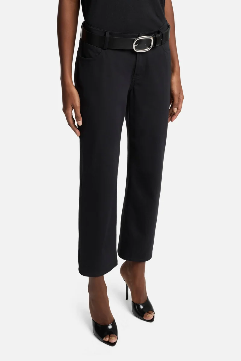 Luxe Performance Knit Calie Straight Ankle in Black