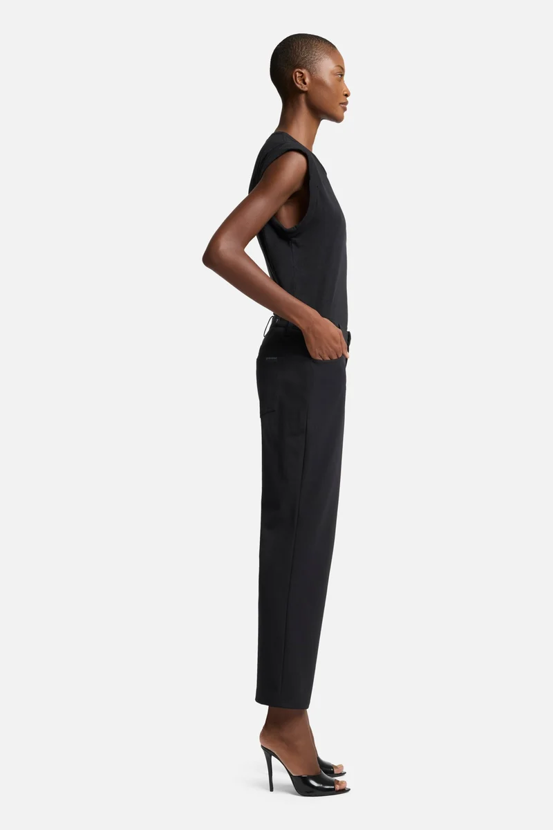 Luxe Performance Knit Calie Straight Ankle in Black