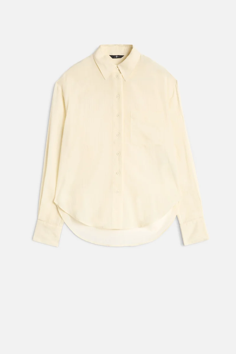 Oversize Button Down Shirt in Ivory