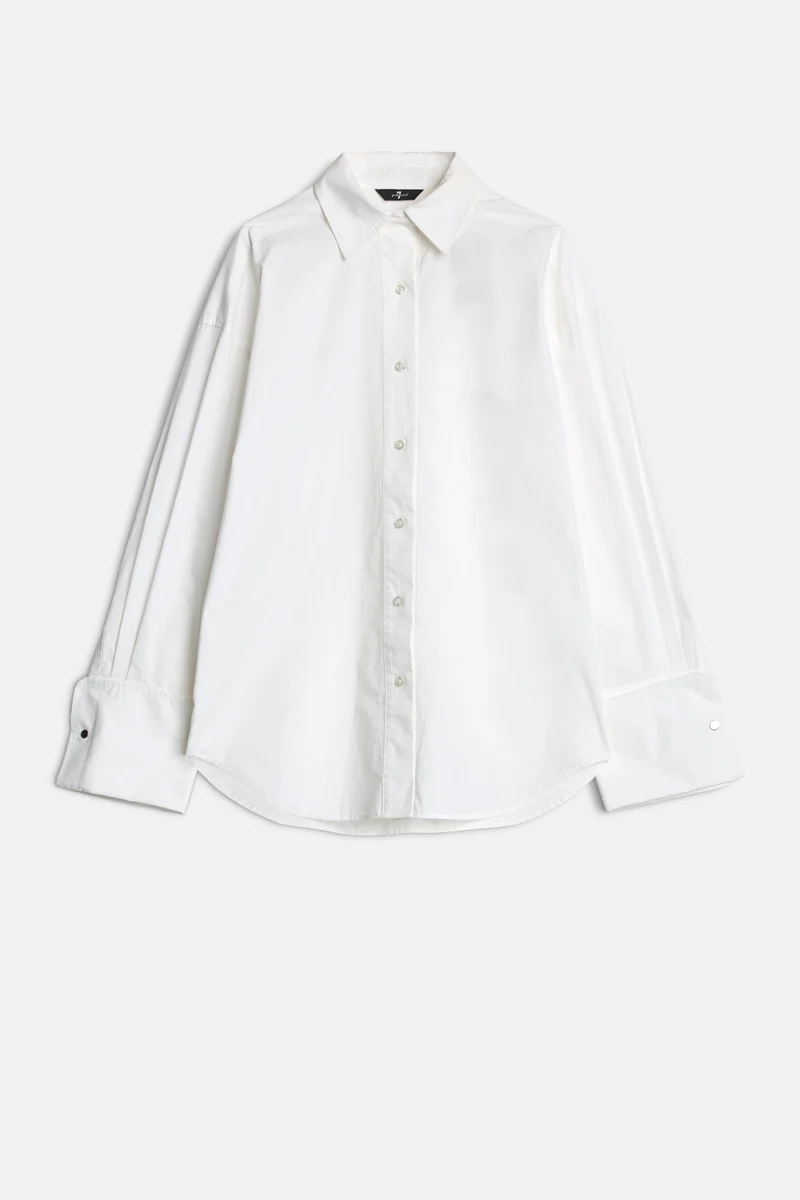 Poplin Oversized Shirt in White
