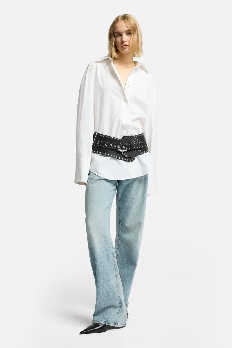 Poplin Oversized Shirt in White