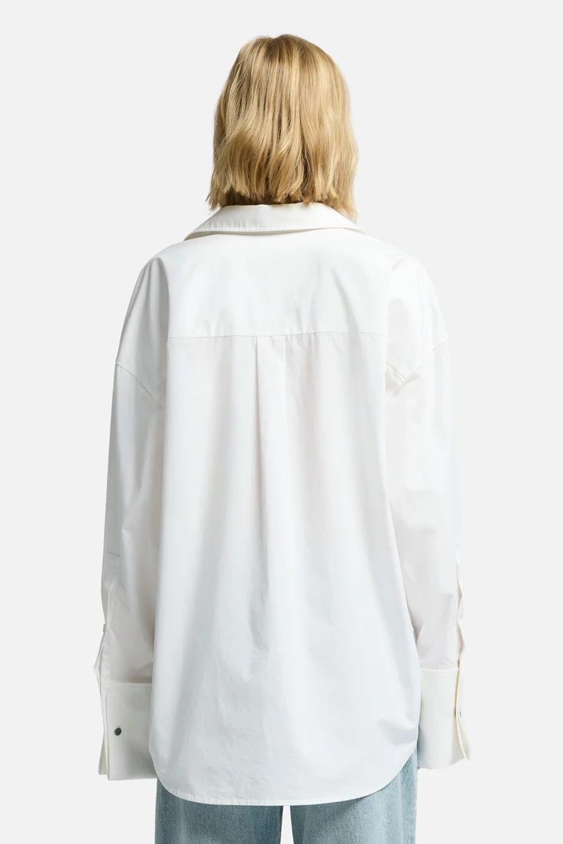 Poplin Oversized Shirt in White