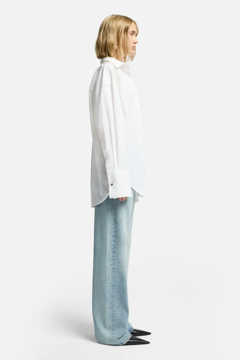 Poplin Oversized Shirt in White
