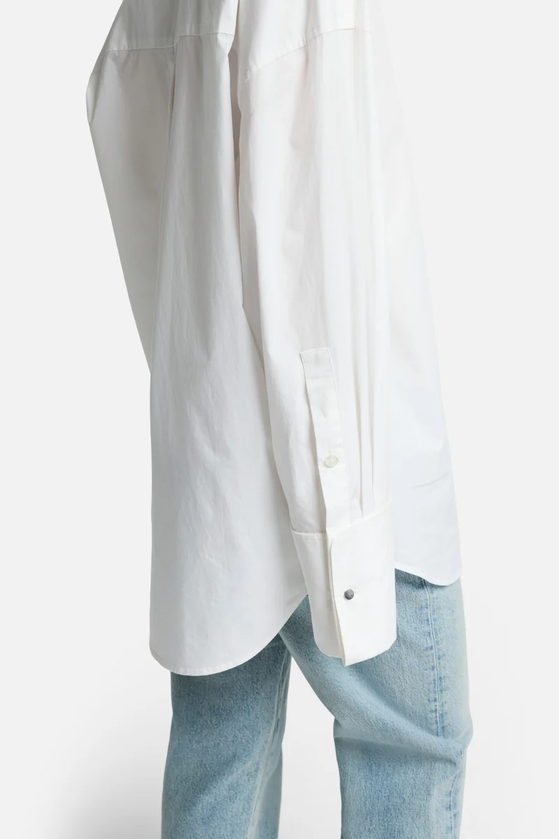 Poplin Oversized Shirt in White