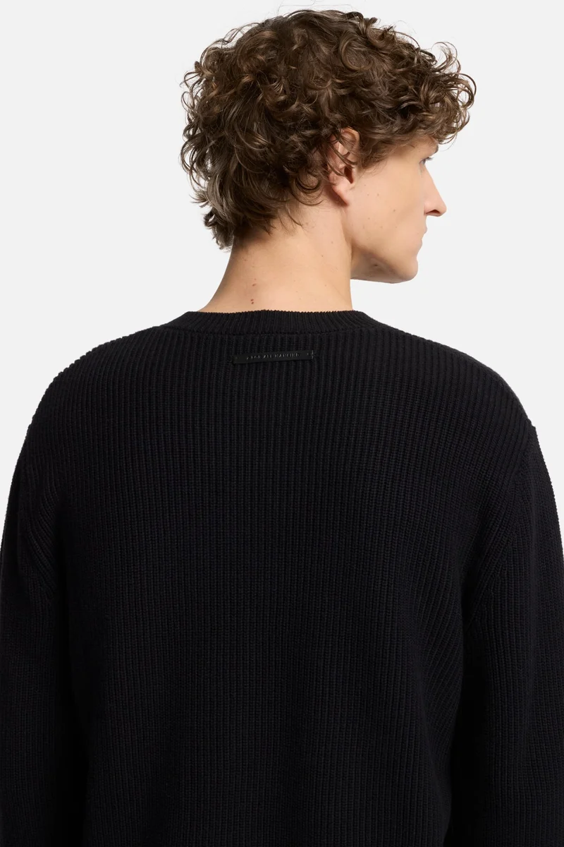 Henley Sweater in Black