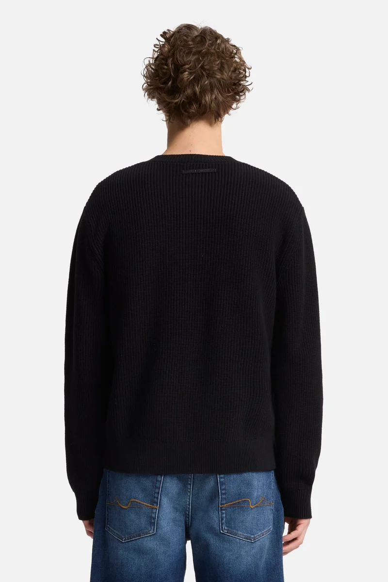 Henley Sweater in Black