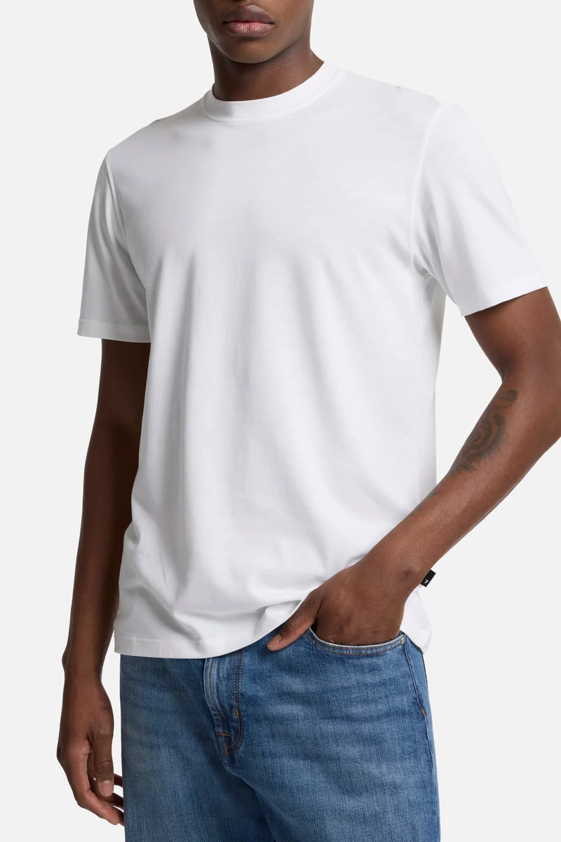 Lyocell Crewneck Tee in White