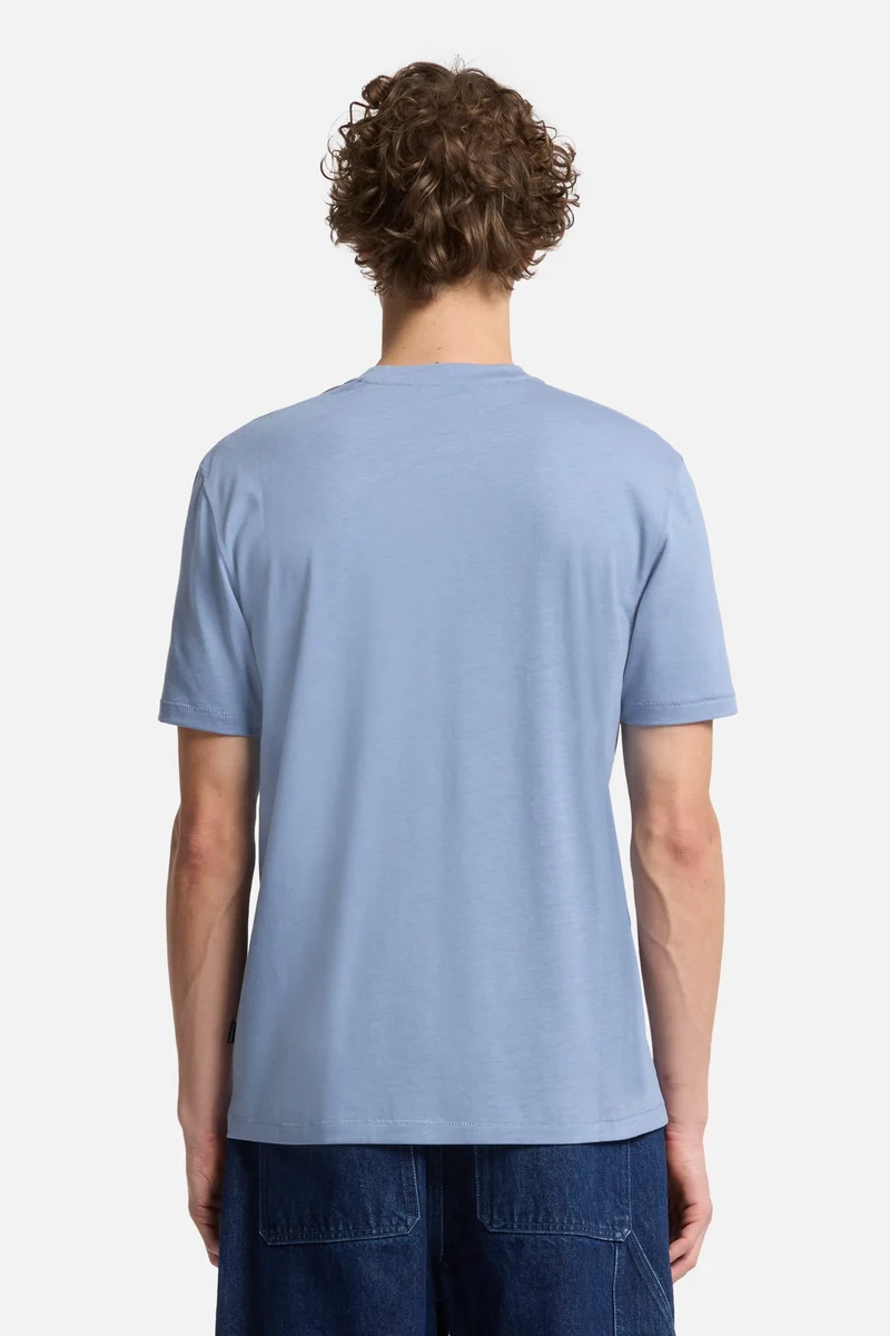 Lyocell Crewneck Tee in Slate Blue
