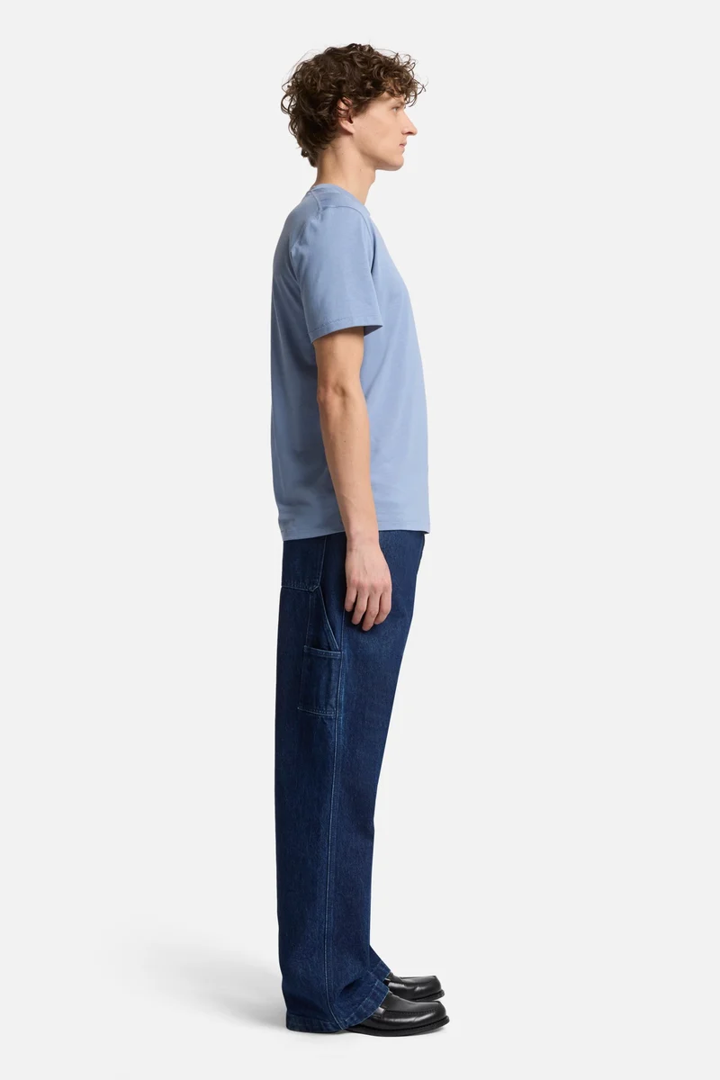 Lyocell Crewneck Tee in Slate Blue