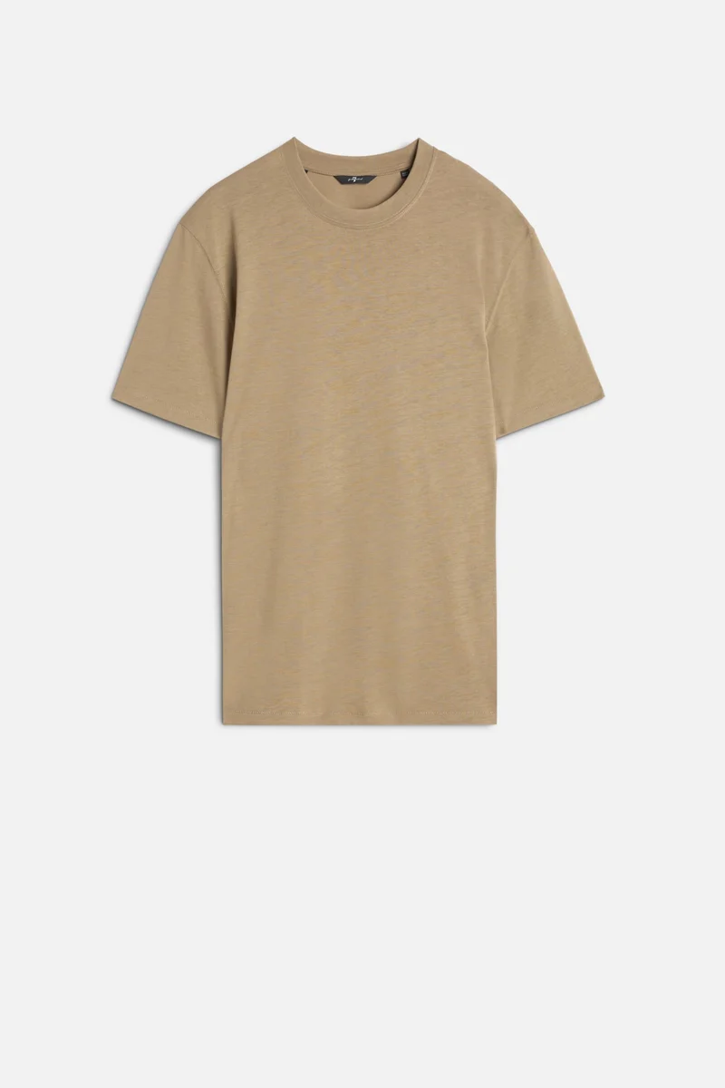 Lyocell Crewneck Tee in Taupe